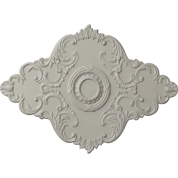 Ekena Millwork Piedmont Ceiling Medallion (Fits Canopies up to 6 1/2"), 67 1/8"W x 48 5/8"H x 1 7/8"P, Pot of Cream CM67PEPCF - main